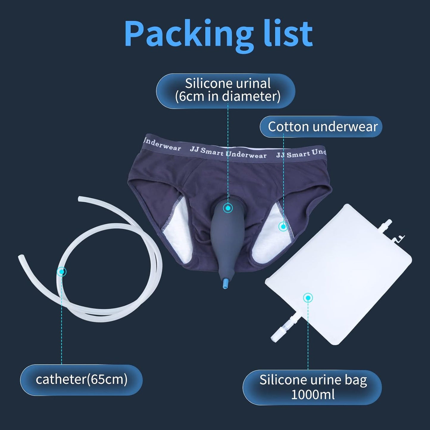 [JJ SMART] 🔥HOT SALE🔥 Ecological adult diapers for men, reusable diaper underwear, free 1000ml urine bag